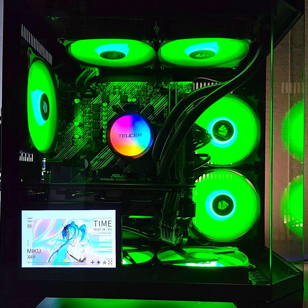 新品【ゲーミングライフを彩るPC】デスクトップパソコン／ブラック 黒／光る