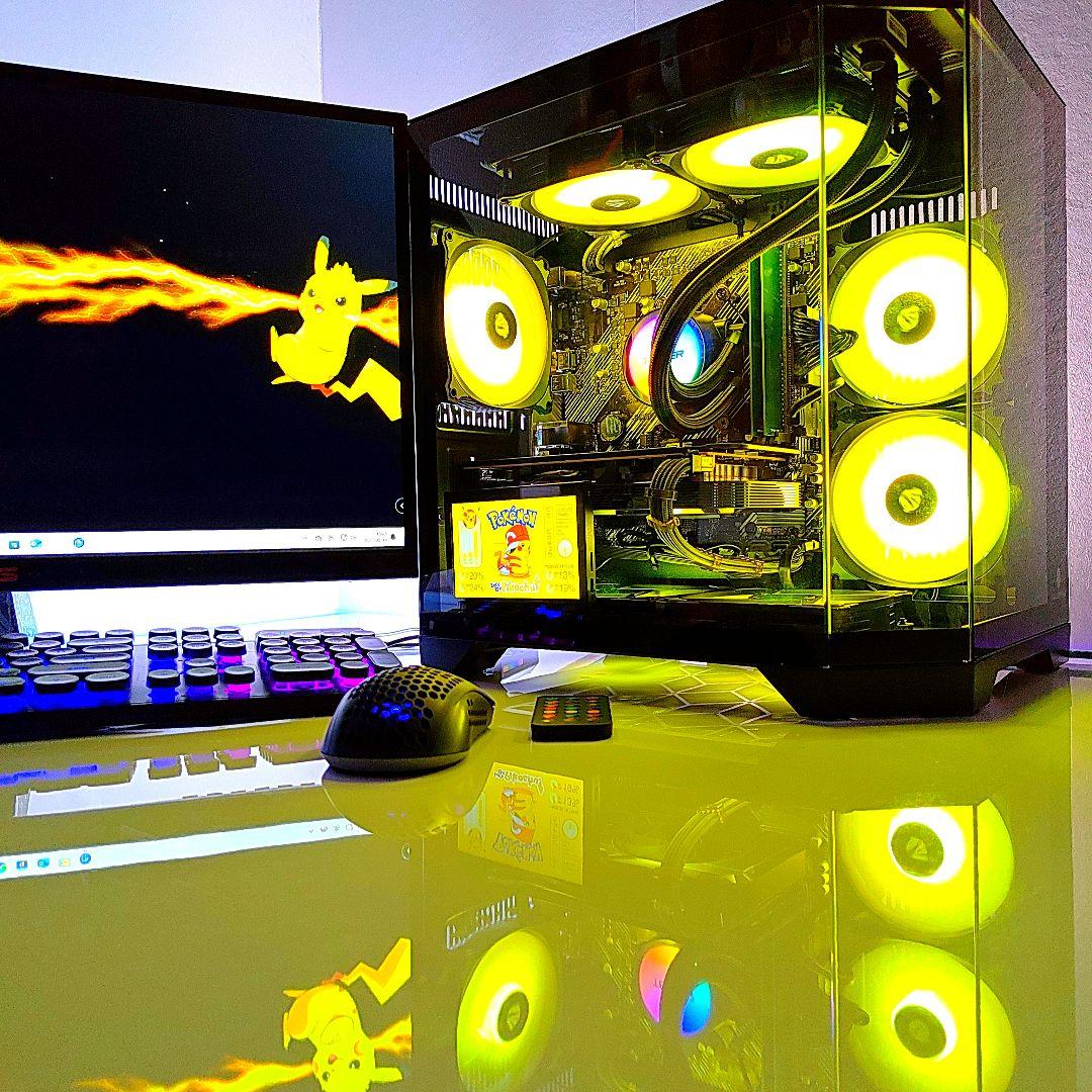 新品【ゲーミングライフを彩るPC】デスクトップパソコン／ブラック 黒／光る