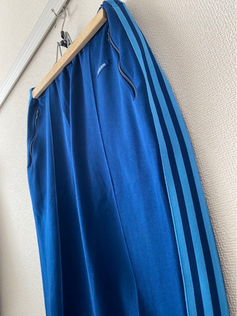 【adidas】70s 80s デサント製 紺 ネイビー セットアップ ズボン
