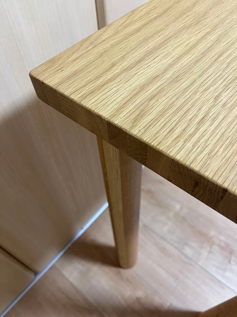 （無印良品.美品）オーク材ナチュラルテーブル天板&脚セット