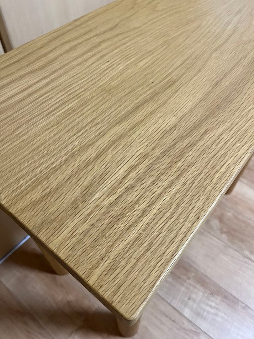 （無印良品.美品）オーク材ナチュラルテーブル天板&脚セット