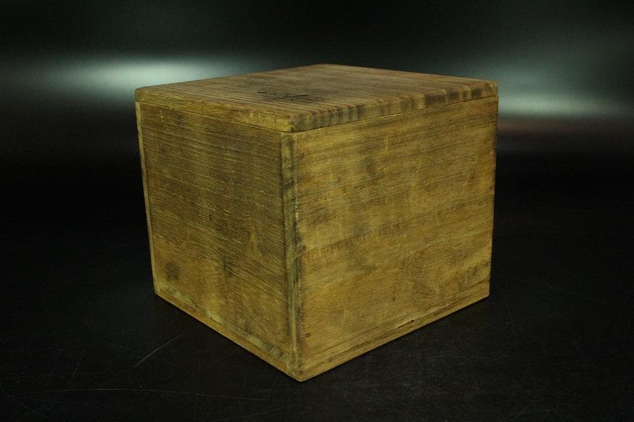 清水六兵衛作 青磁 唐木蓋 香炉 在銘 共箱(K-LC692)