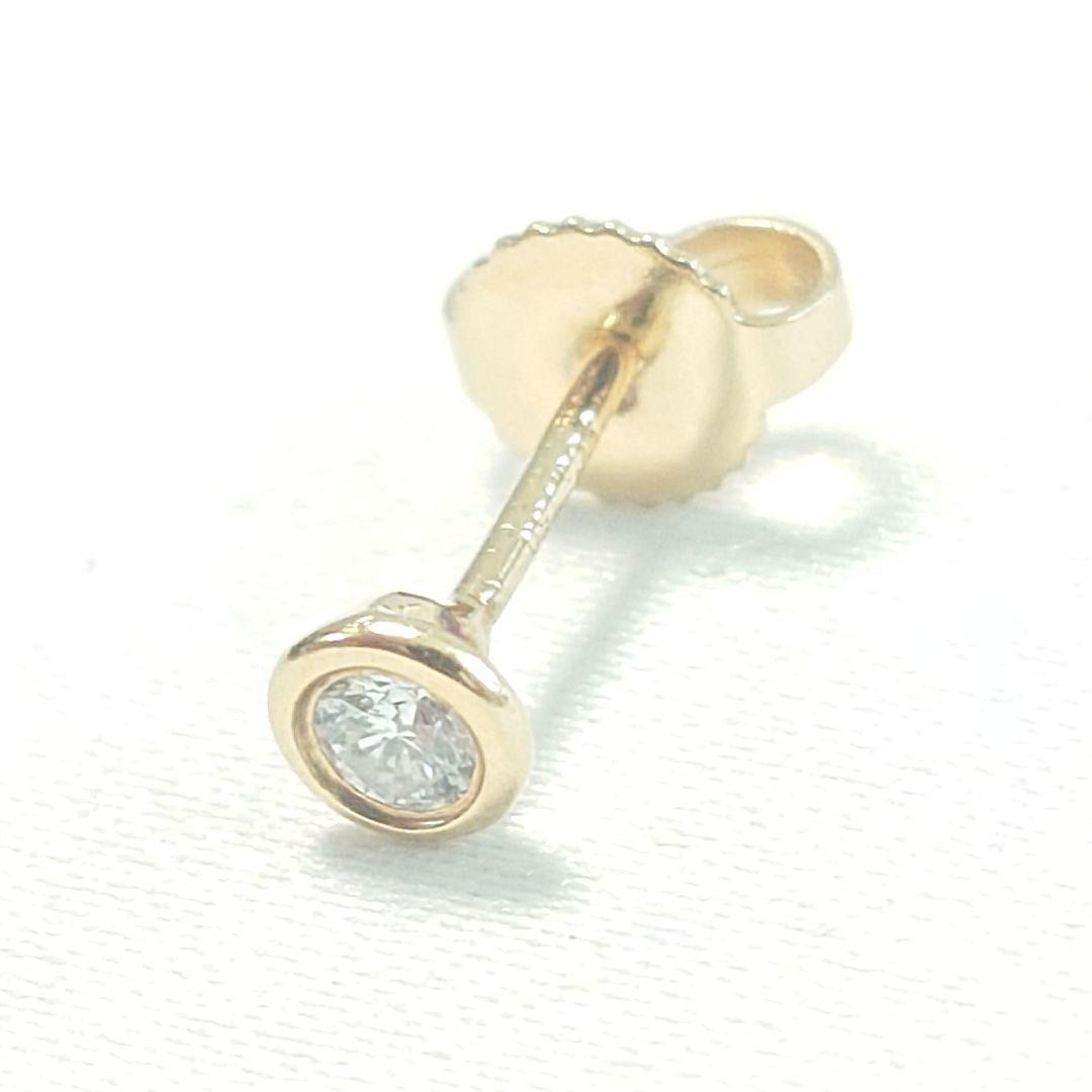 【美品】ティファニー K18 バイザヤード ダイヤ ピアス 片耳用 6477