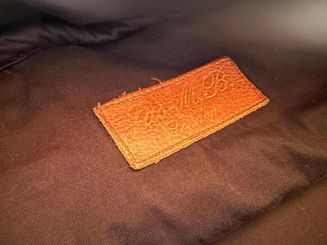 英国製Jas M.B本革ビンテージ加工 メンズボストンバッグ