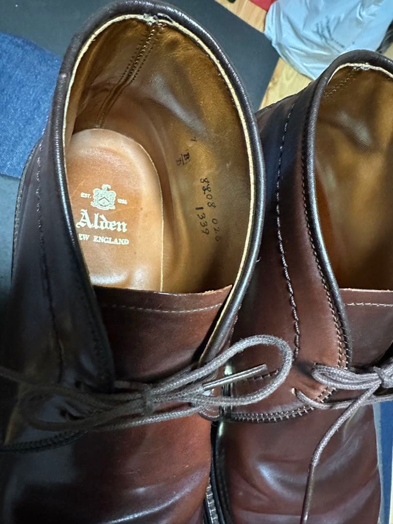 Alden 1339 ブラウン チャッカブーツ 7D