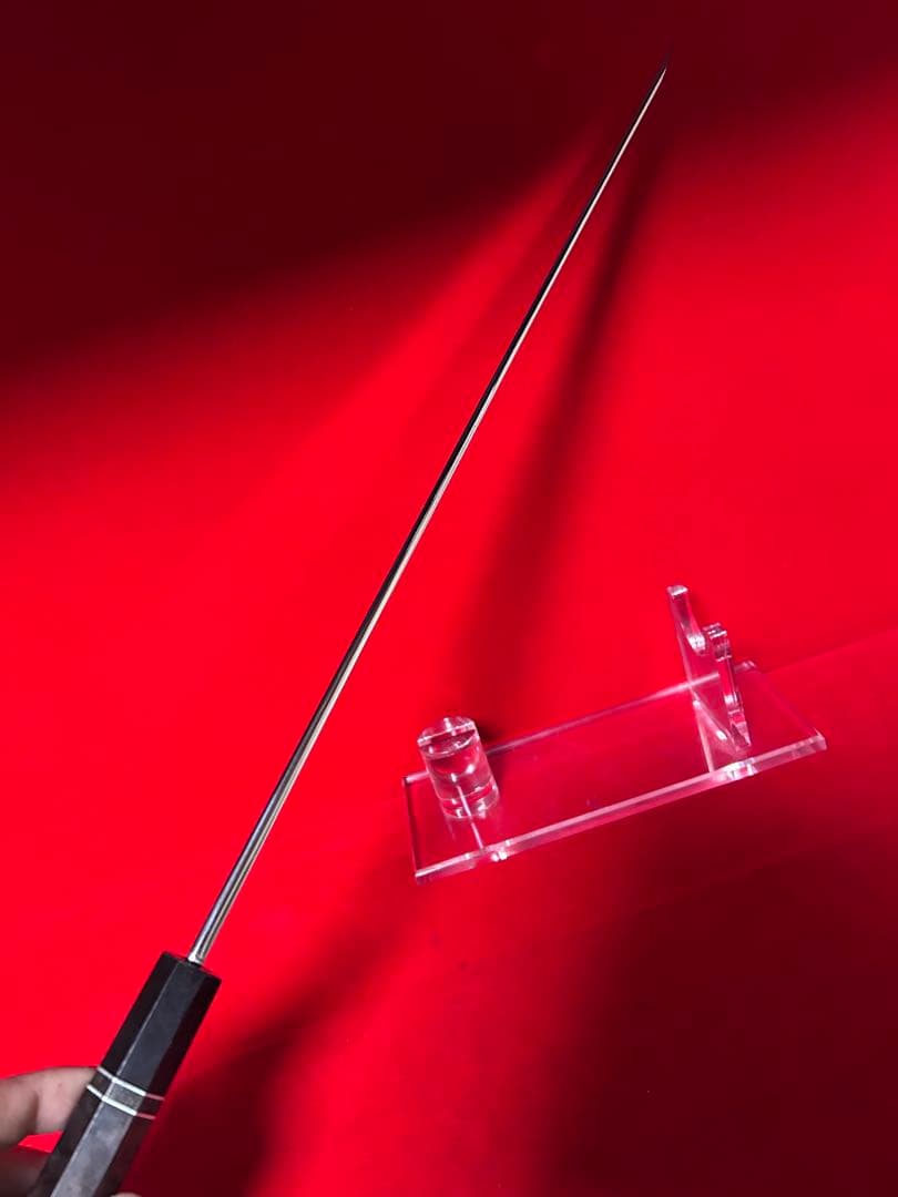 包丁　先丸型　尺三　鏡面仕上げ　切味抜群　箱付　未使用品