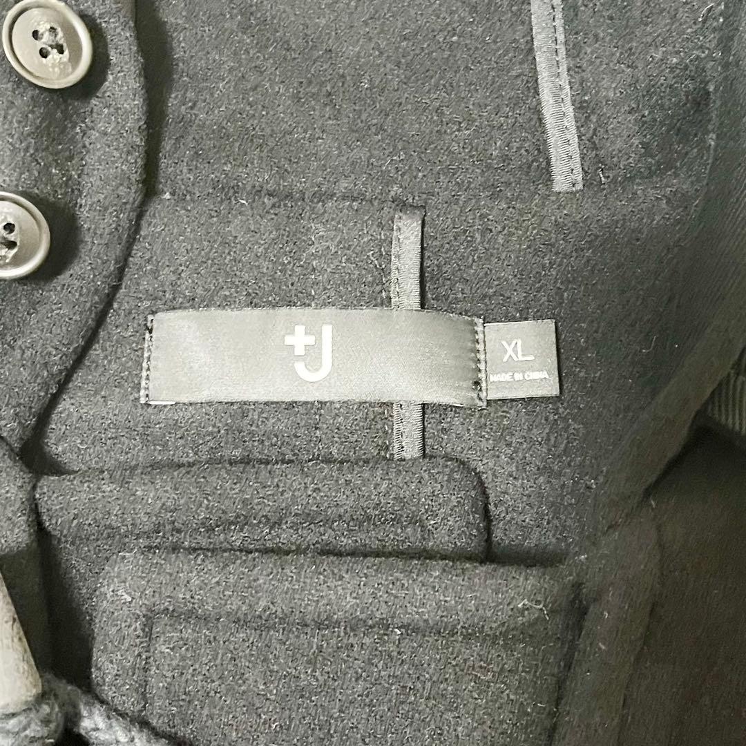 ✨新品タグ付✨ユニクロ+J ウールオーバーサイズダッフルコート ブラック XL