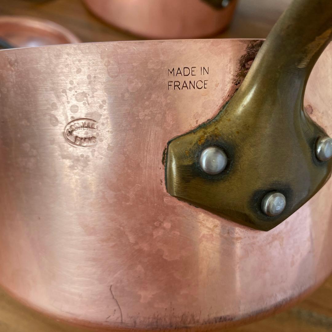 銅の片手鍋セット