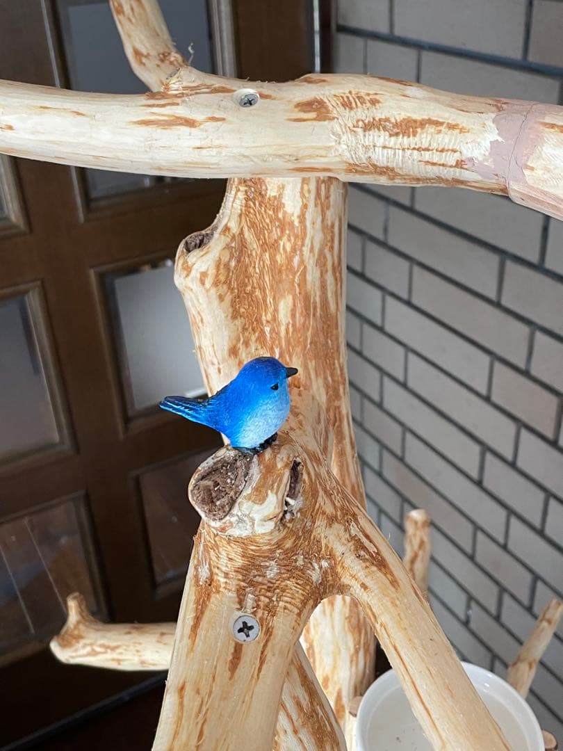 木製鳥用止まり木 多枝構造 移動可能