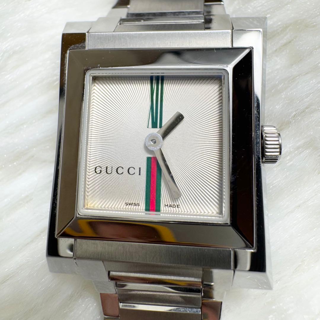 美品⭐️GUCCI 111L スチール 腕時計 クォーツ スクエア 稼動品