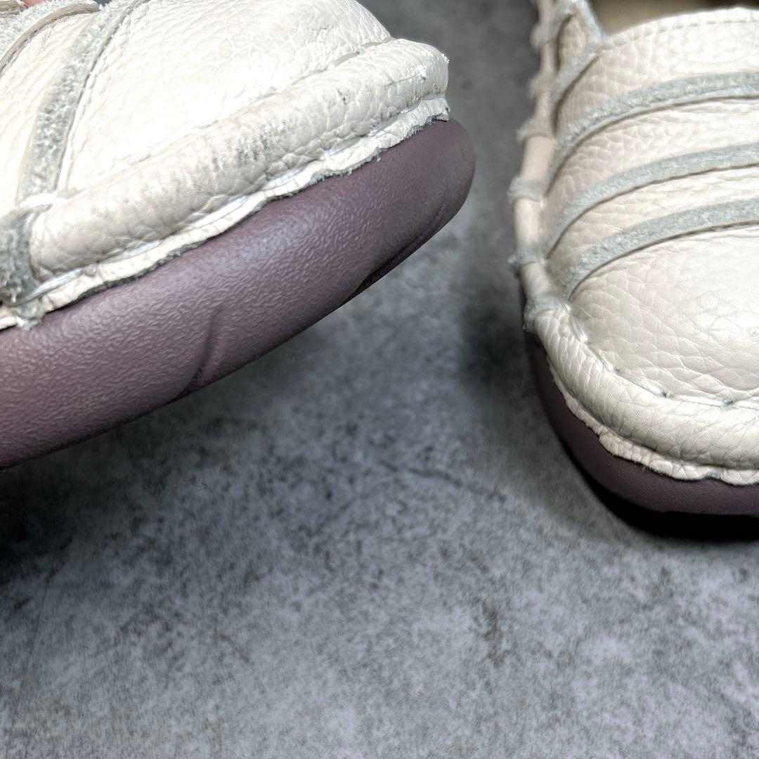 極美品【エスタシオン】お花 レザーメリージェーン/厚底/フラワー/ビジュー/幅広