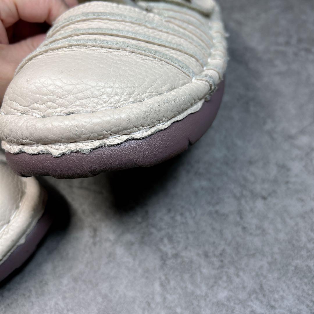 極美品【エスタシオン】お花 レザーメリージェーン/厚底/フラワー/ビジュー/幅広