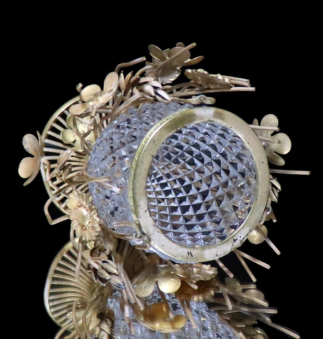 オールド・バカラ 博物館級 ブロンズ装飾 小物入れ ディアマン ビゾー 花瓶