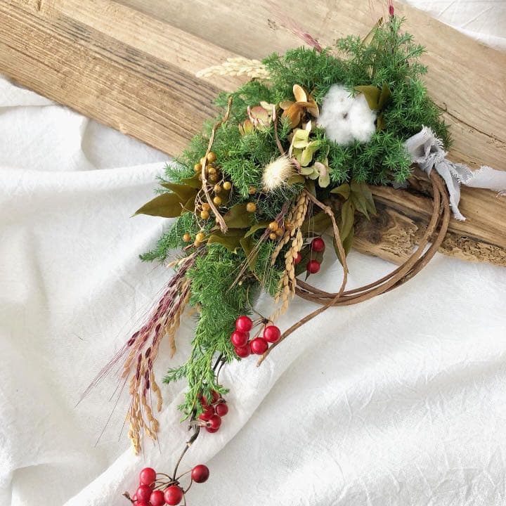 クリスマスお正月節分冬リース