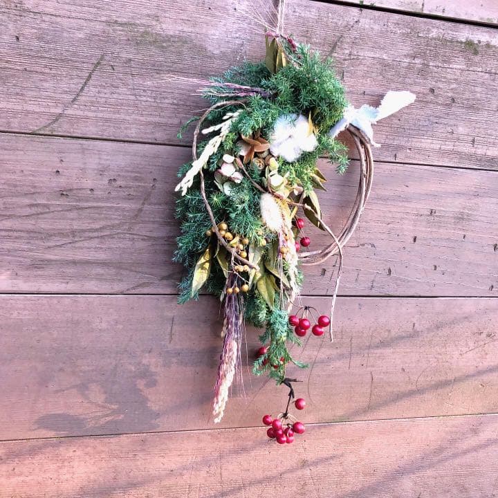 クリスマスお正月節分冬リース