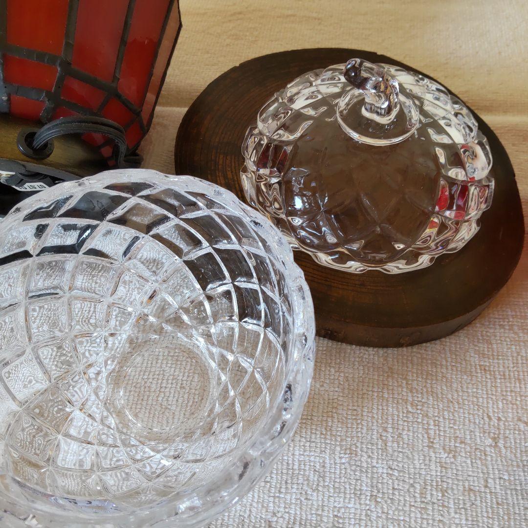 りんご4点セット　林檎のステンドグラスランプとAppleガラス小物