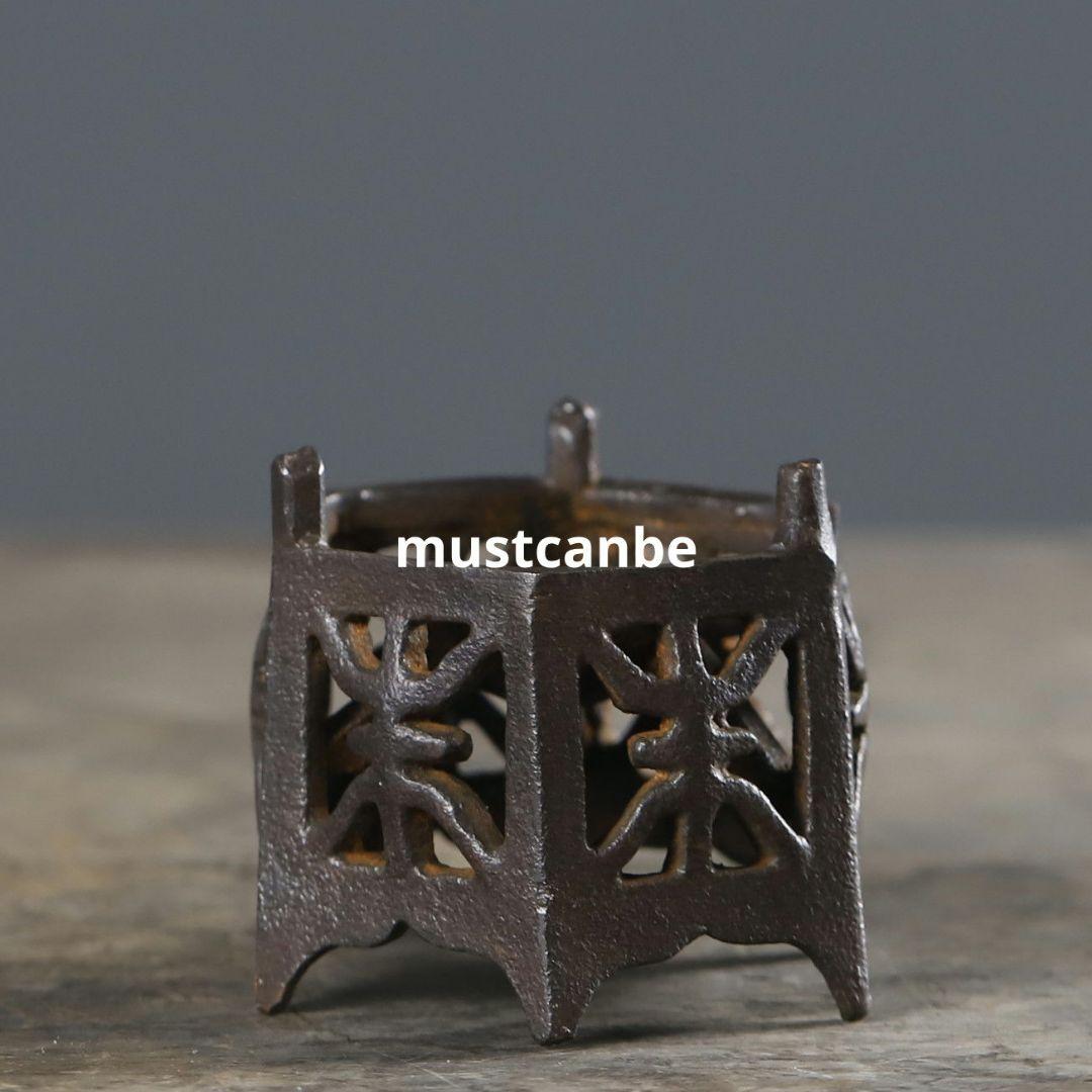 鉄器 燗炉 六角燭台 茶道具 工芸品 置物