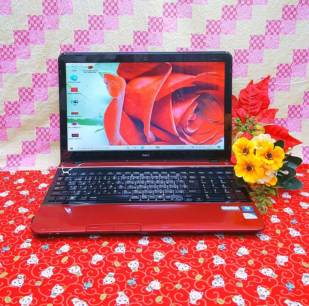 極上品♥大人気♥新品SSD512GB♥レッド色♥新型Win11搭載♥動画編集