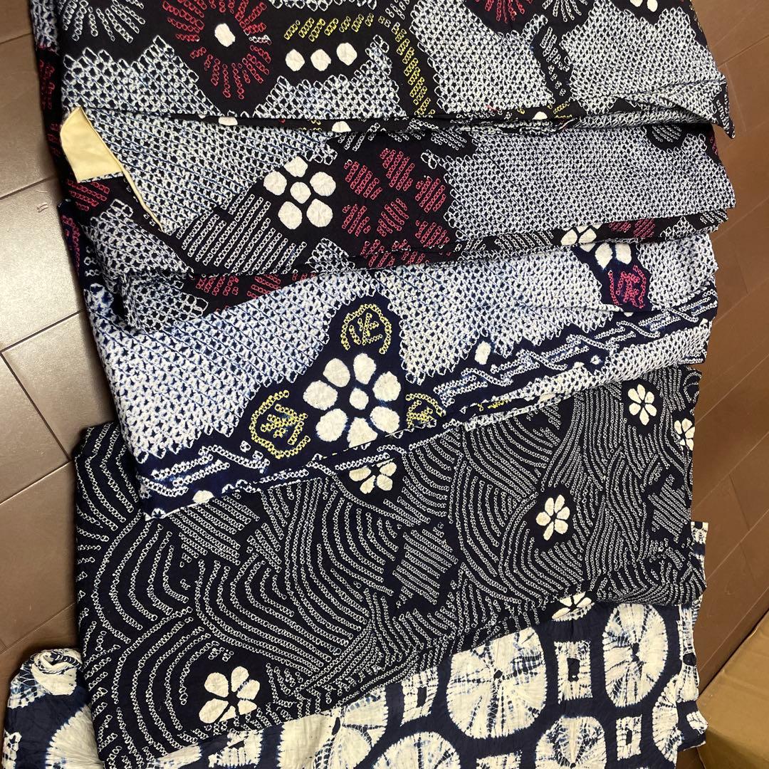 お洒落有松絞り綿浴衣１４枚まとめ売り⭐️藍染⭐️売り切り