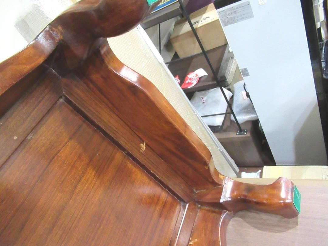 螺鈿家具 　螺鈿細工　 唐木 　花梨　鳥　花　テーブル　机　木製　ヴィンテージ