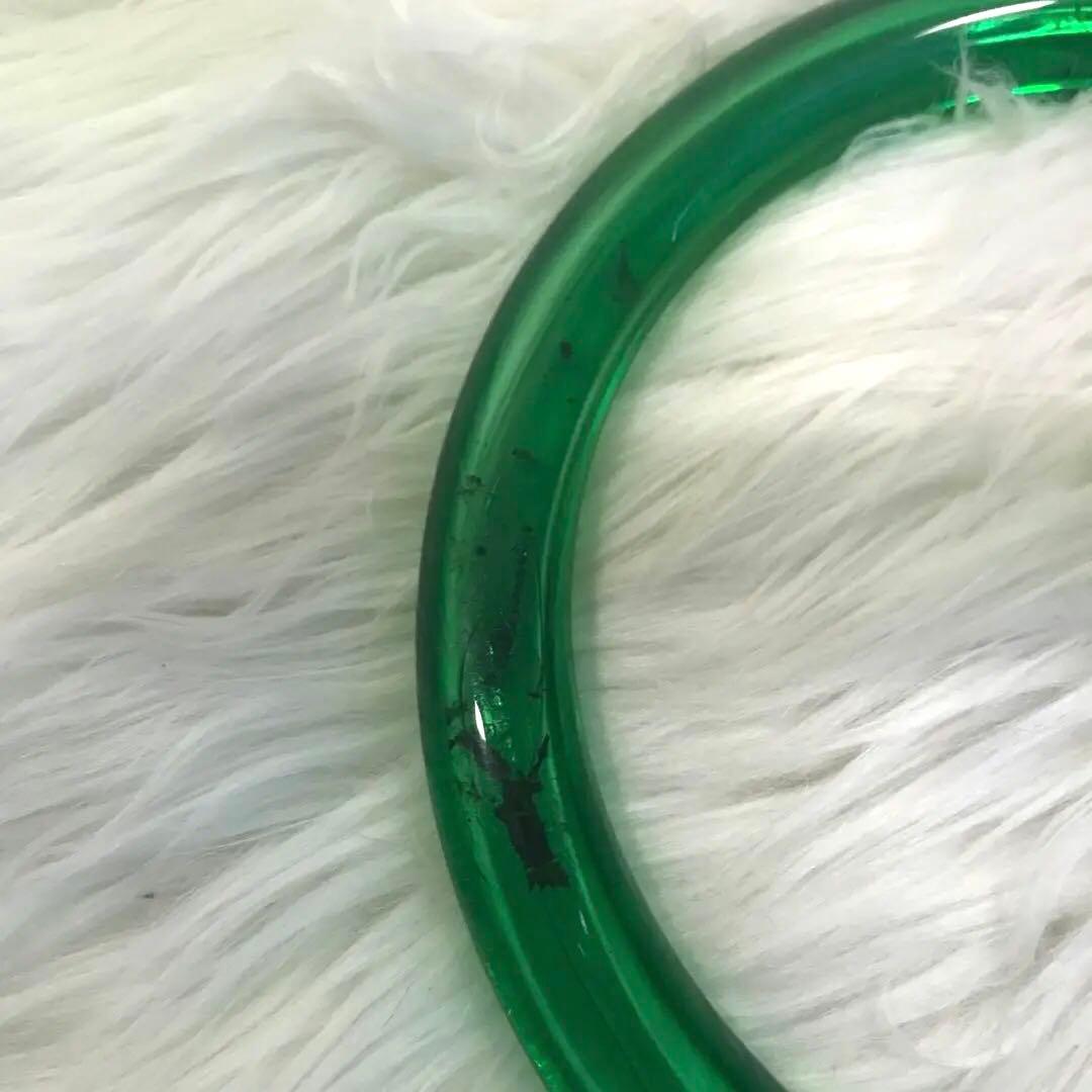 【 超希少品 】70's STIVER ITALY 大型 花瓶 クリスタル 緑