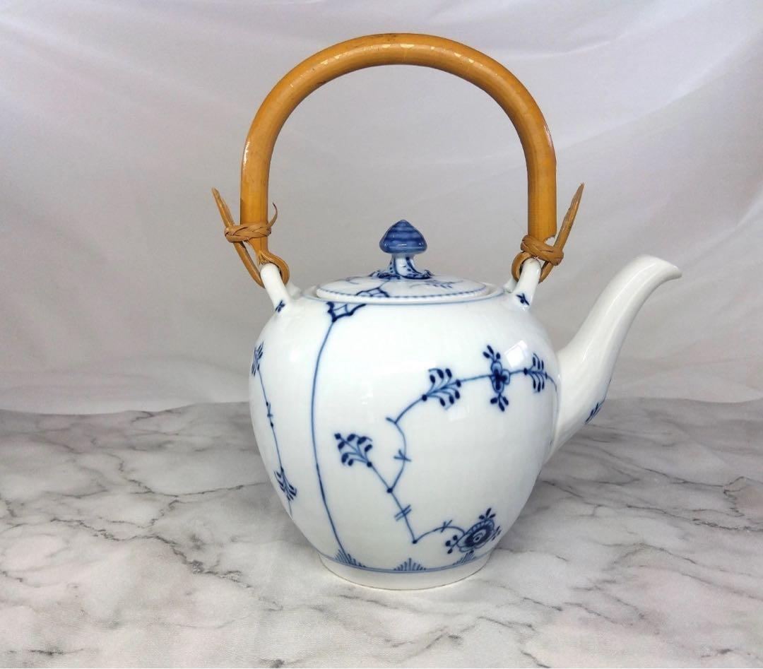 ロイヤルコペンハーゲン ブルーフルーテッドハーフレース 急須