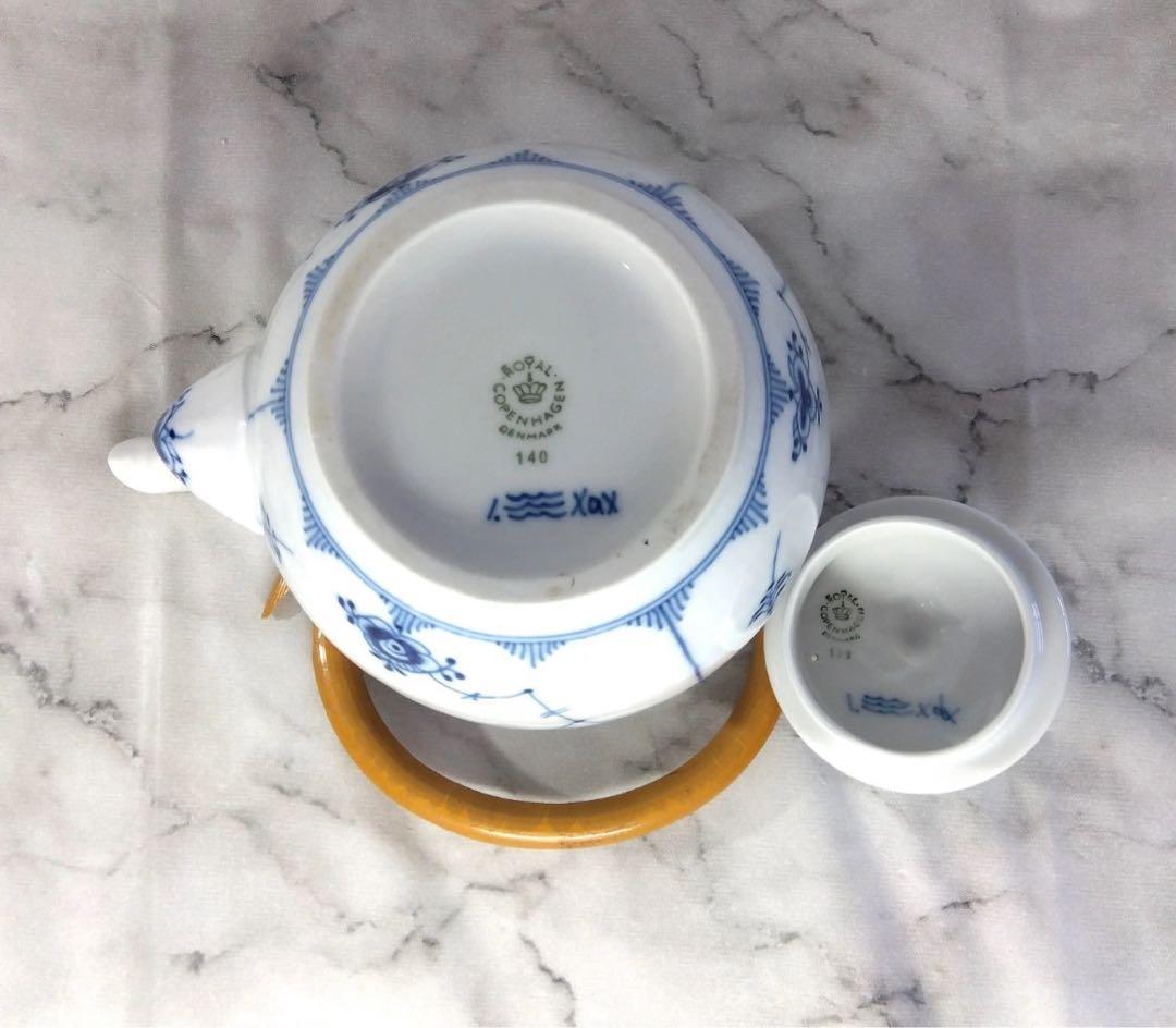 ロイヤルコペンハーゲン ブルーフルーテッドハーフレース 急須