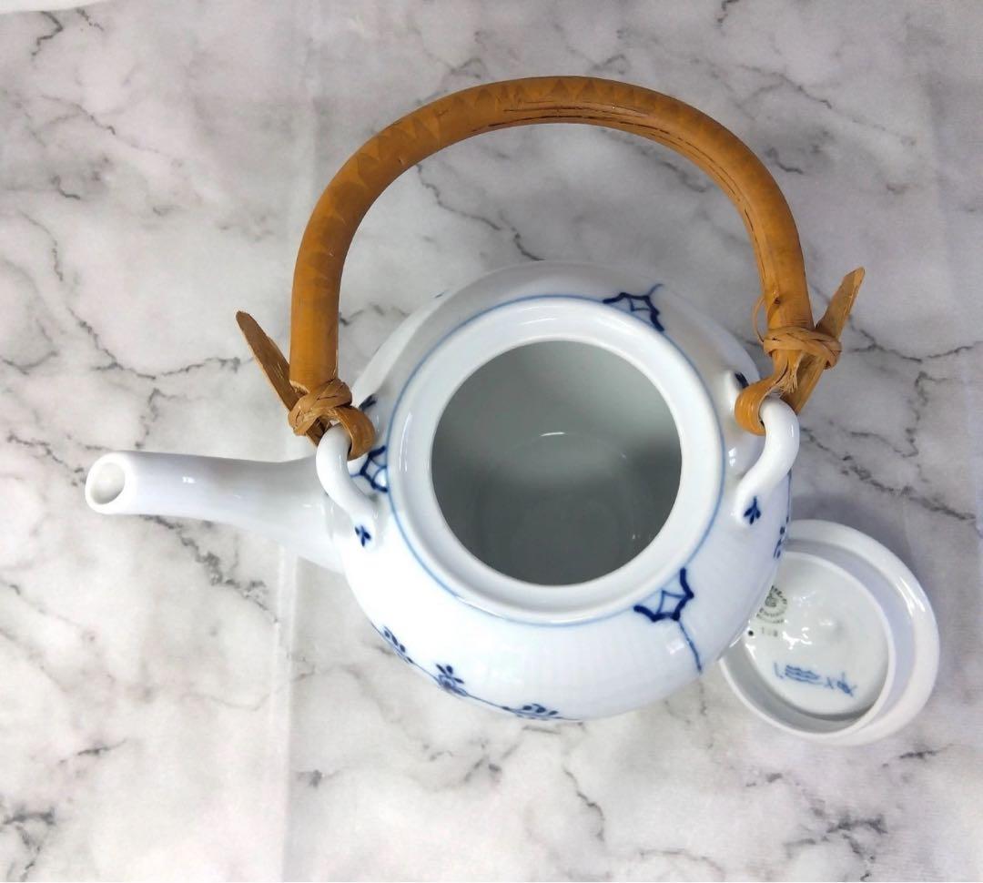 ロイヤルコペンハーゲン ブルーフルーテッドハーフレース 急須