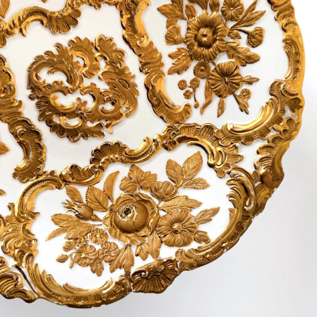 ★マイセン★1級品 プレート ゴールドグランツ バラ 28cm　プレート