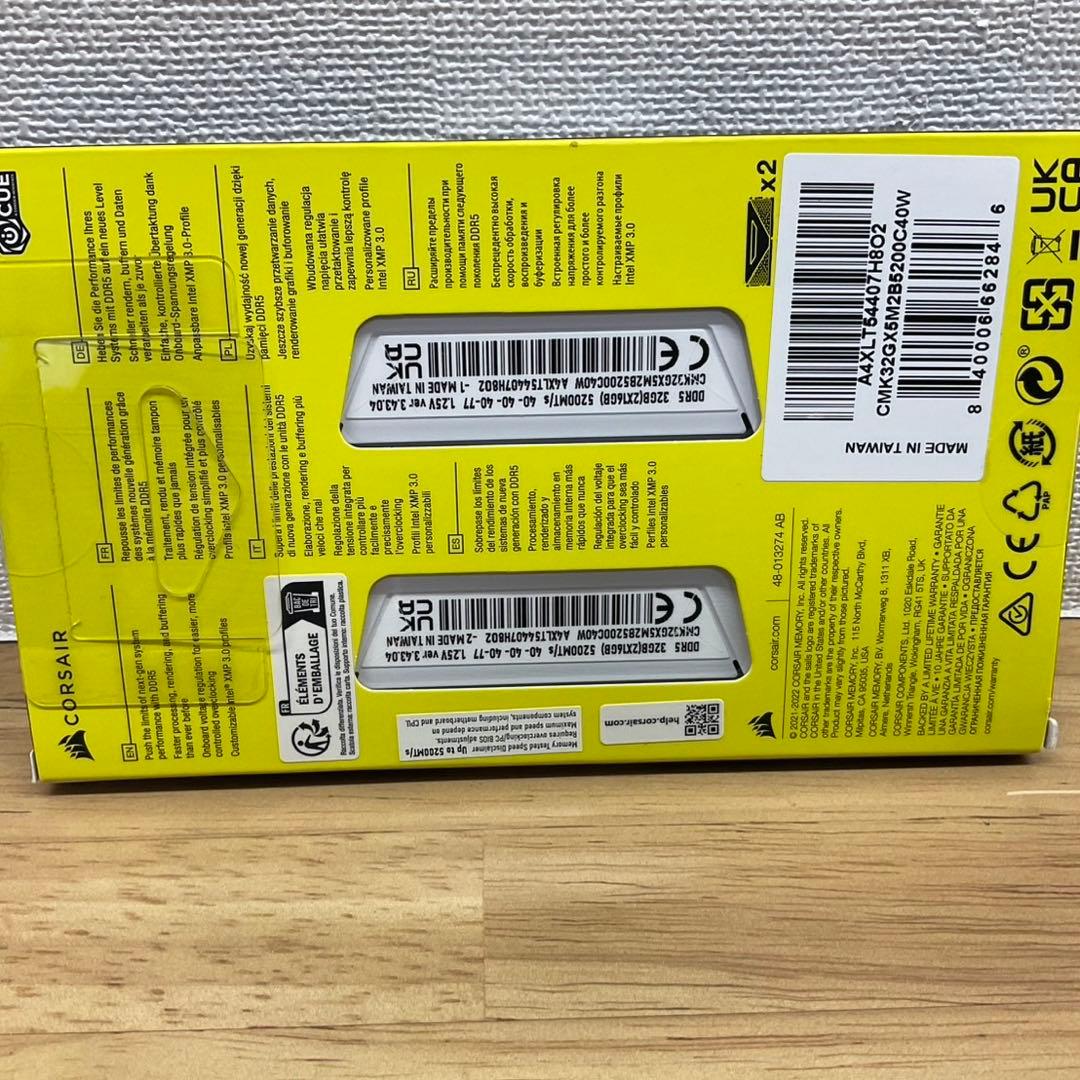 Corsair DDR5-5200 32GB(16GB×2)メモリ 新品未使用