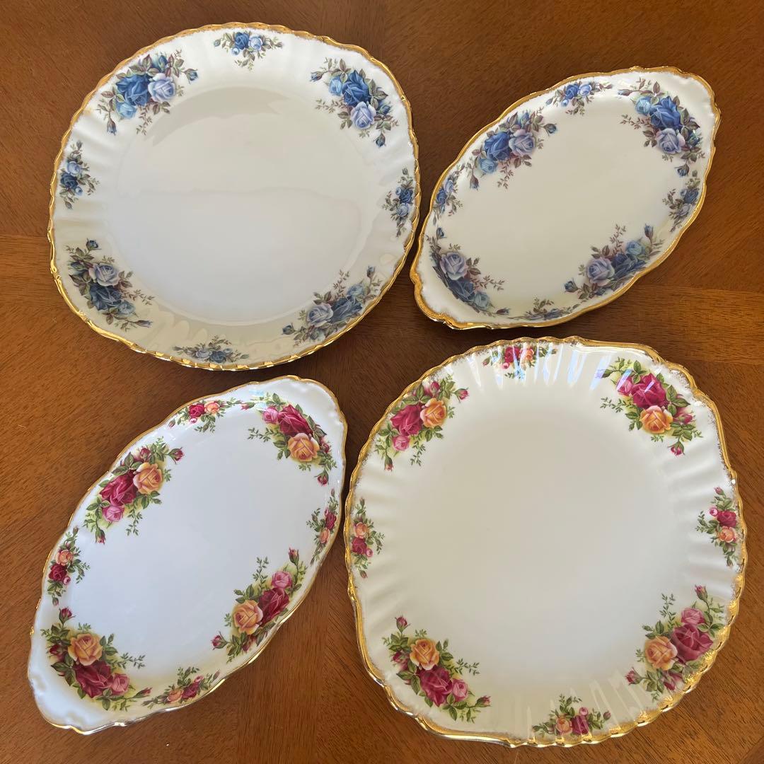 【美品】ロイヤルアルバート★ムーンライト＆オールドカントリーローズ★4枚セット