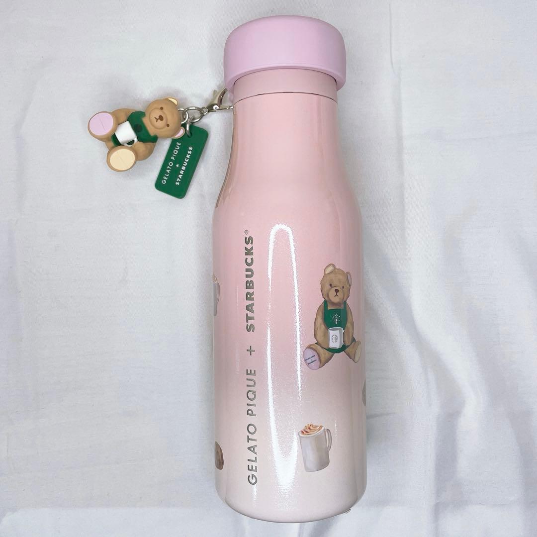 【即発送/ドリンクチケット付】ジェラートピケ×スタバ ステンレスボトル ピンク