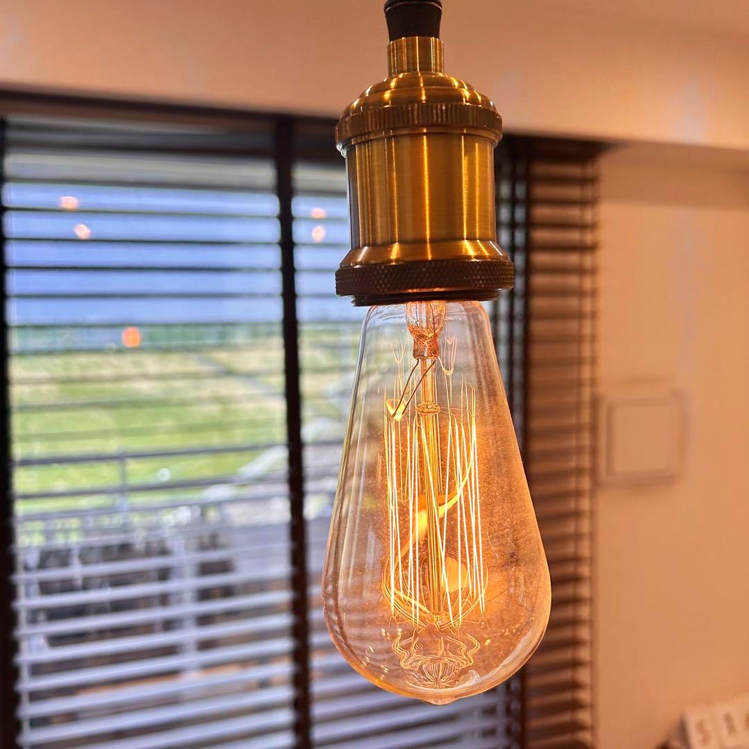 【2個】ヴィンテージ風LED60Wペンダントライトダクトレール用アンティーク店舗