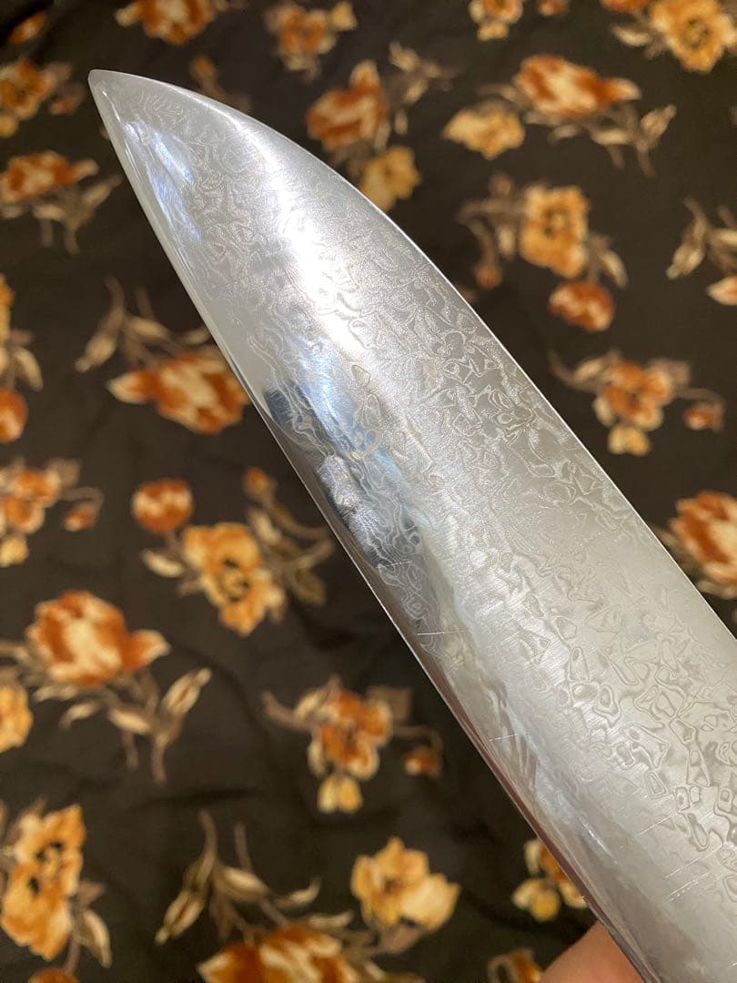 天味寿楽 三徳165mm VG10 ダマスカス 中古品
