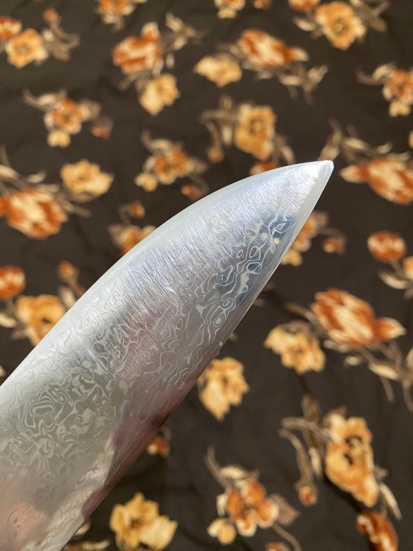 天味寿楽 三徳165mm VG10 ダマスカス 中古品