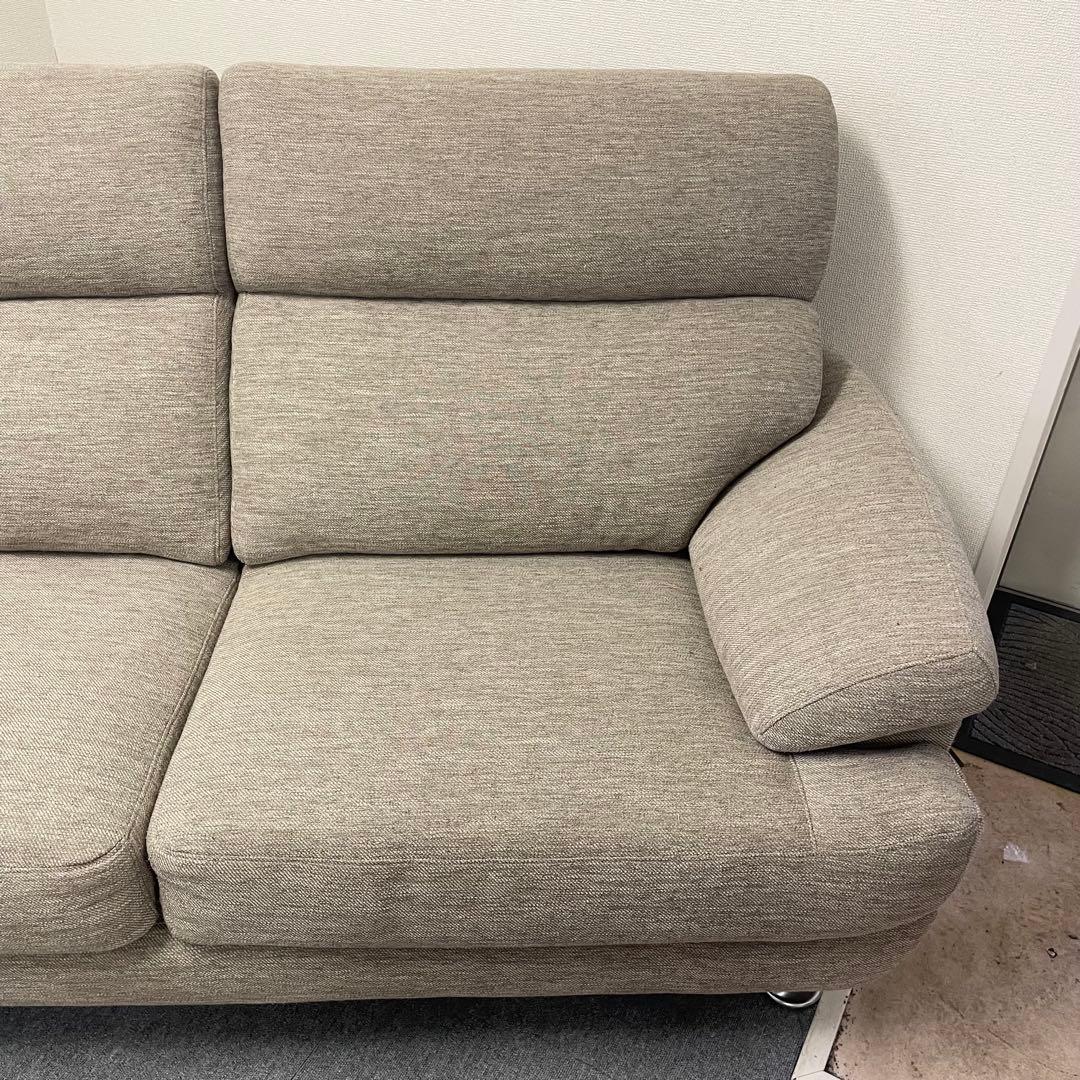 【ニトリ】3人掛けソファ ベージュ（布張り）