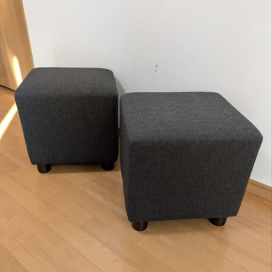 アダル ADAL スツール2脚セット グレー 業務用美容室病院待合カフェ椅子イス