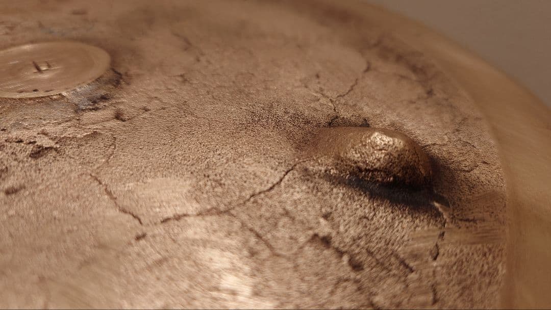 希少 有次 平井鋳造所 32cm 砲金 極厚 天ぷら鍋 ②