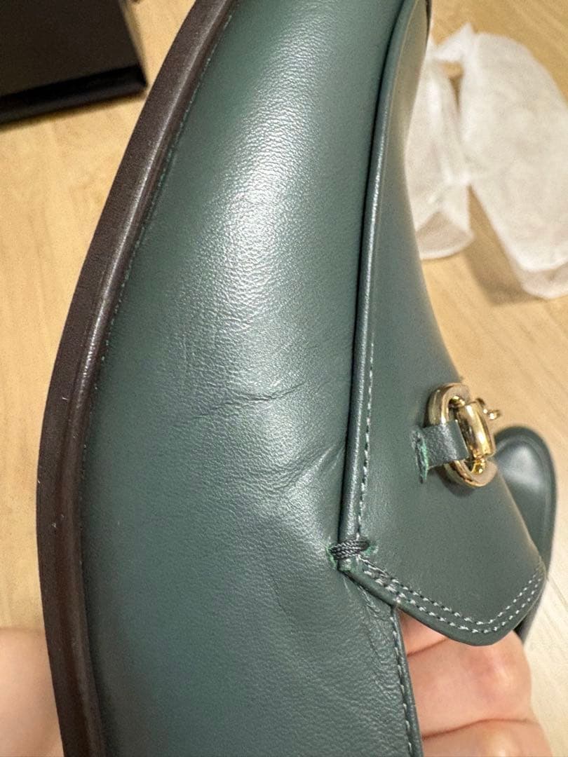 卑弥呼 バブーシュビットローファー / 651304 26cm グリーン