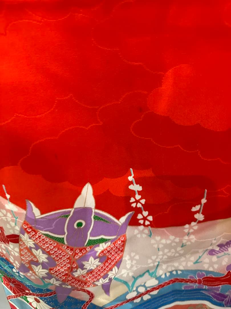 正絹　七五三　フルセット　金駒刺繍