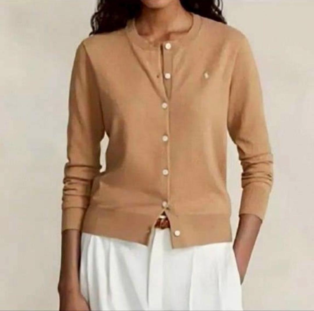 美品✨️現行QRタグ　ポロラルフローレン　Pimaコットンカーディガン　ポニー刺繍