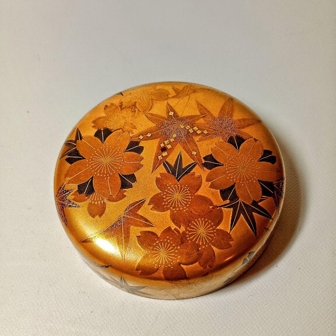 月峯作　総金地雲錦蒔絵　棗　共箱　茶道具