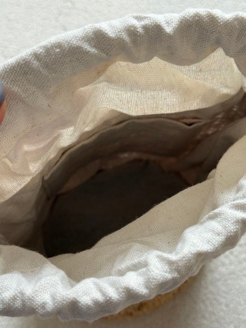 ロエベ　ラフィア　かごバッグ　ショルダー