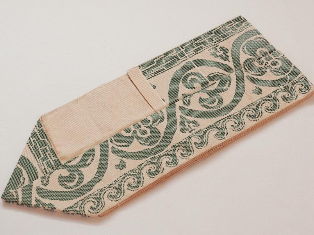 未使用　本場筑前博多織　八寸名古屋帯　正絹