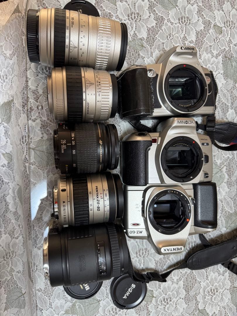 フィルムカメラ PENTAX MZ-60/Canon EOS kiss/MINOLTA360Si