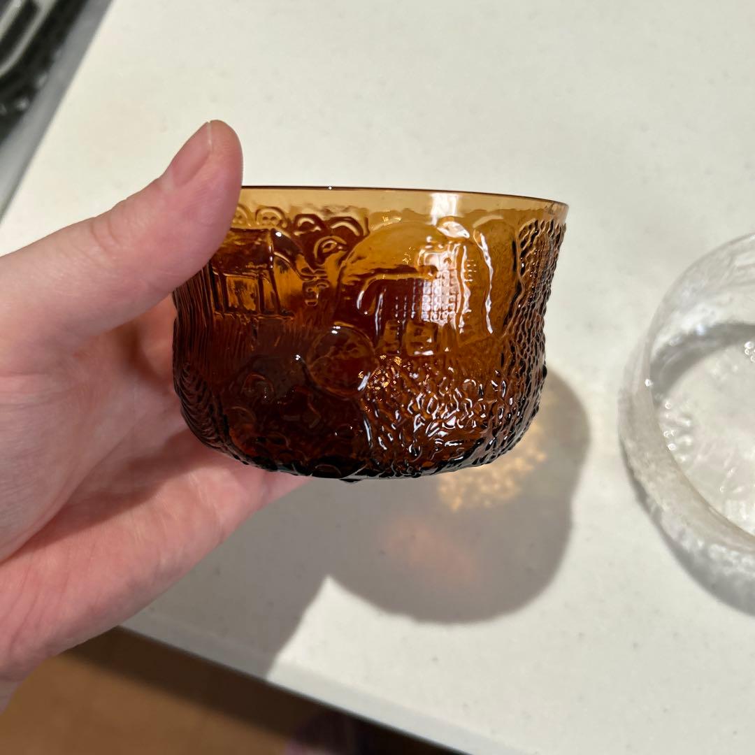 ヴィンテージガラスボウル /ヌータヤルヴィ アラビア /ファウナ　２個セット