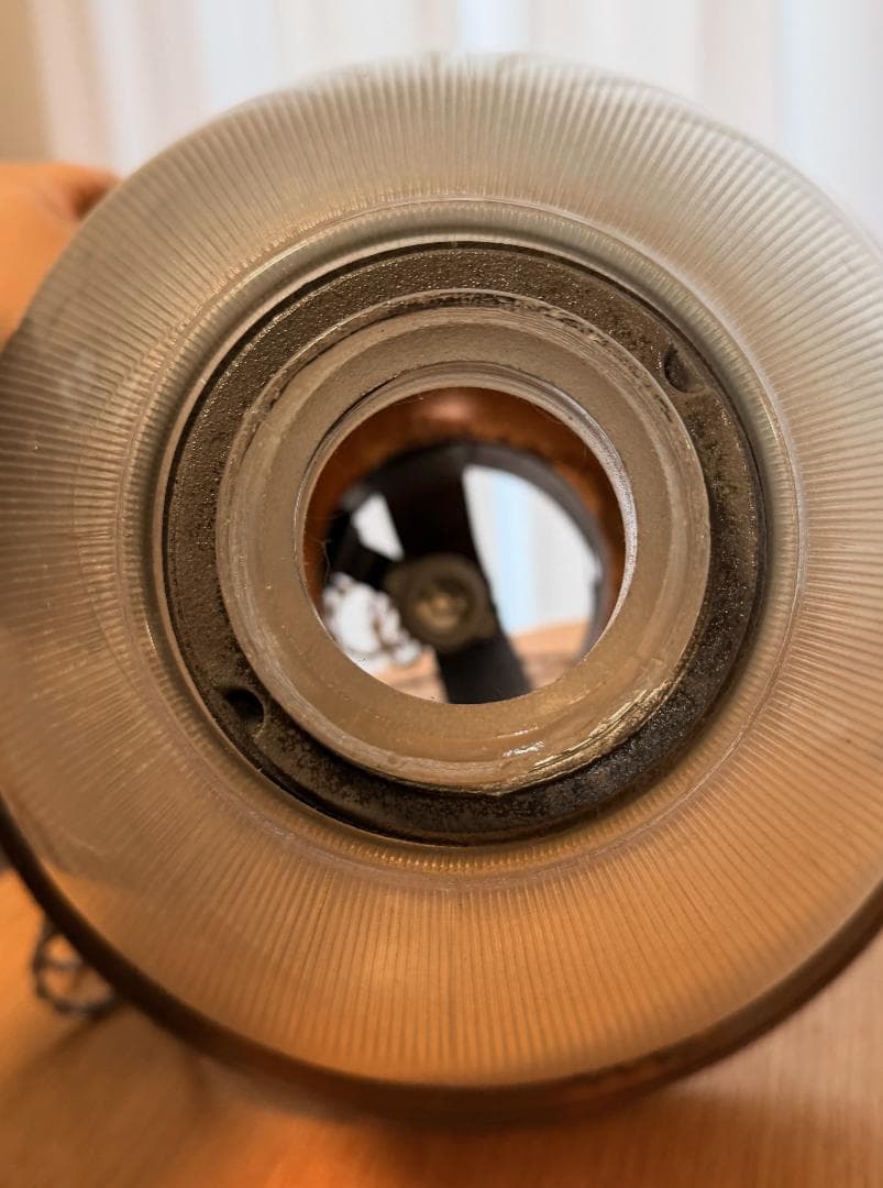 1920年代製 フランスヴィンテージ ペンダントライト 　メタル プリズムガラス