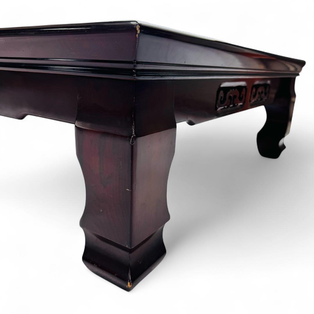 ローテーブル センターテーブル 枝梅絵飾り 金糸銀糸 座卓 昭和レトロ テーブル