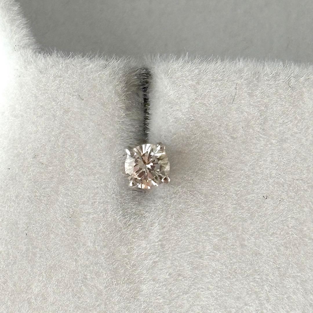 376【ポンテヴェキオ】Pt900 ダイヤモンド　0.10ct ピアス　片方