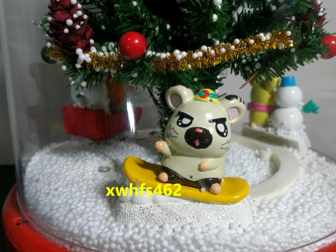 とっとこハム太郎 雪ふるツリー ハムたちが回転 クリスマスツリー スノードーム